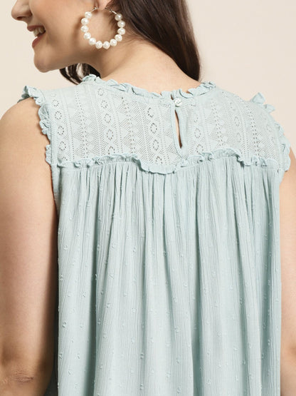 Women's Rayon Crepe Self Design Straight To