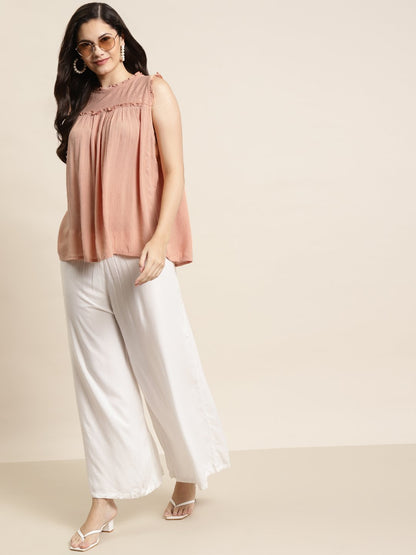 Women's Rayon Crepe Self Design Straight To