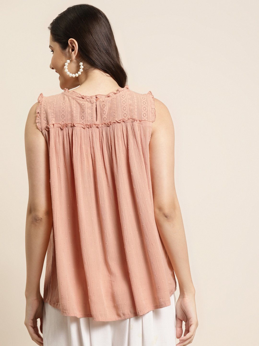 Women's Rayon Crepe Self Design Straight To