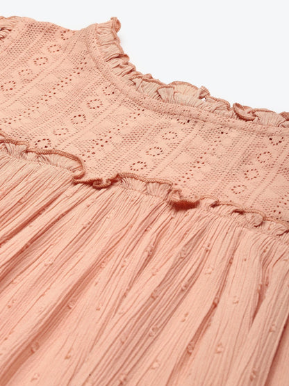 Women's Rayon Crepe Self Design Straight To