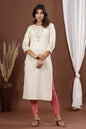 Women's Yellow Embroidered Kurta