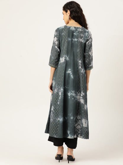 Women's Flared A-Line Dress (Grey)