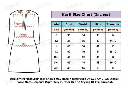 Women's Grey Rayon Kurta By Vbu