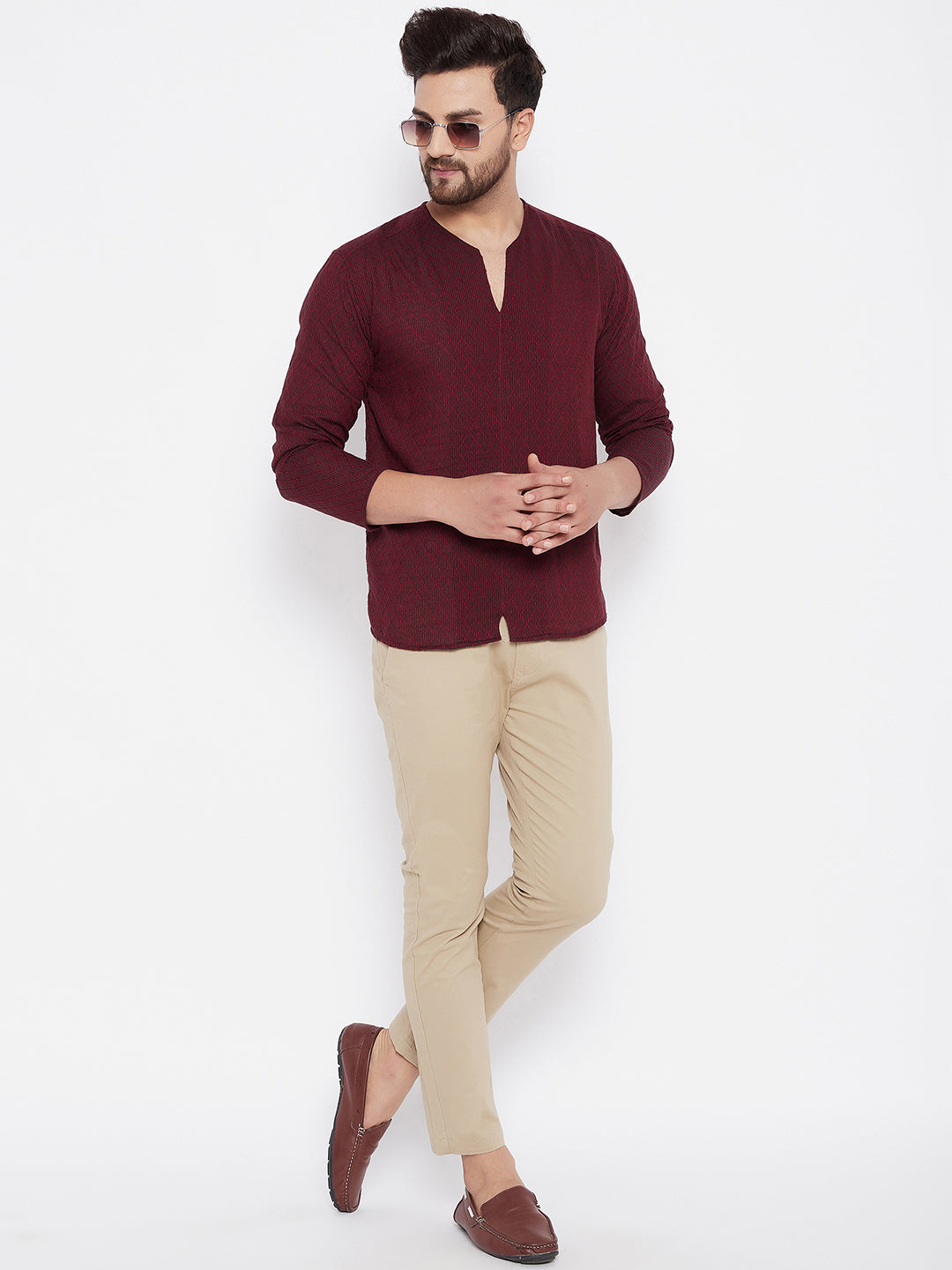 Men's Solid Cotton Kurta