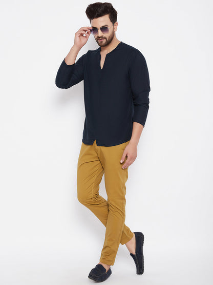 Men's Solid Cotton Kurta