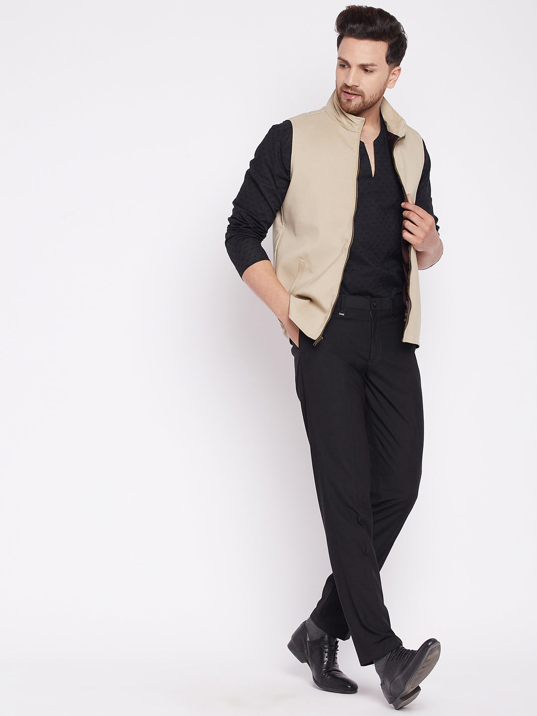 Men's Nehru Jacket With Welt Pocket