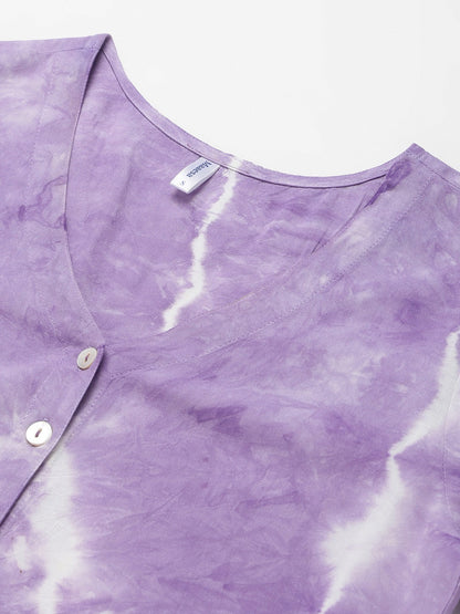 Women's Lavender Placket Dress