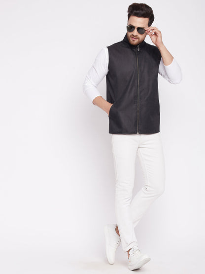 Men's Nehru Jacket With Welt Pocket