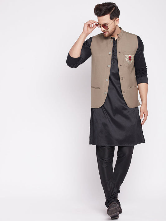 Men's Nehru Jacket with welt pocket