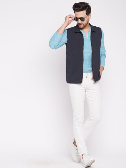 Men's Nehru Jacket With Welt Pocket