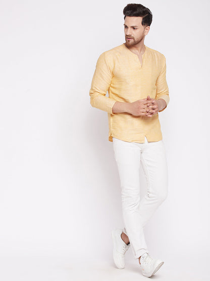 Men's Kurta with Slit Necklin