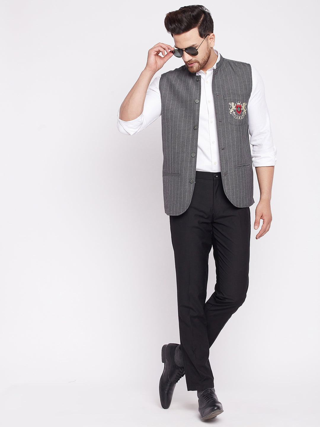 Men's Nehru Jacket With Welt Pocket
