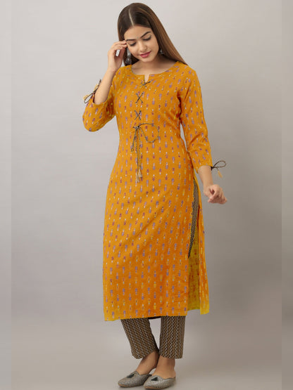 Women's Stylish Straight Kurta In Mustard