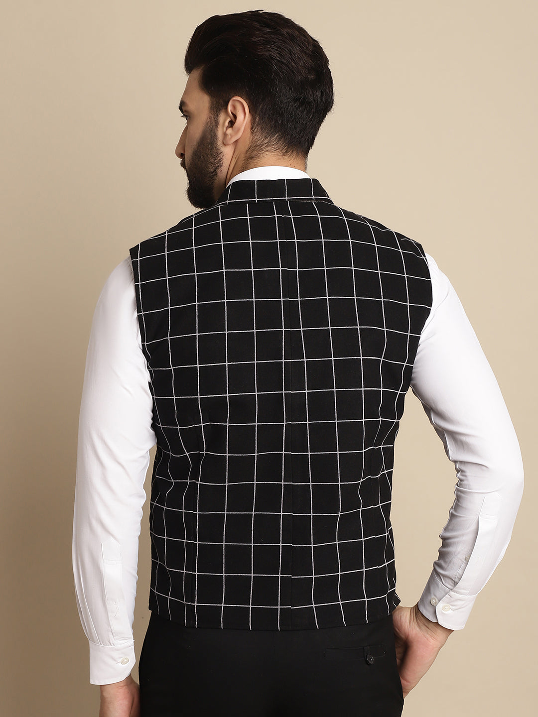 Men's Wool Waistcoat With Notched Lapel