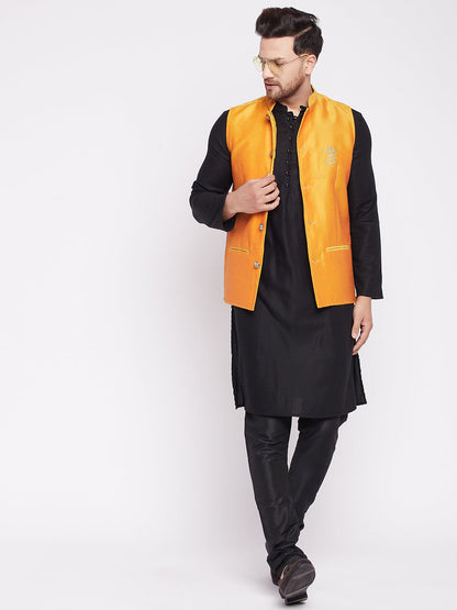 Men's Nehru Jacket With Embroided Insignia Of Lord Shi