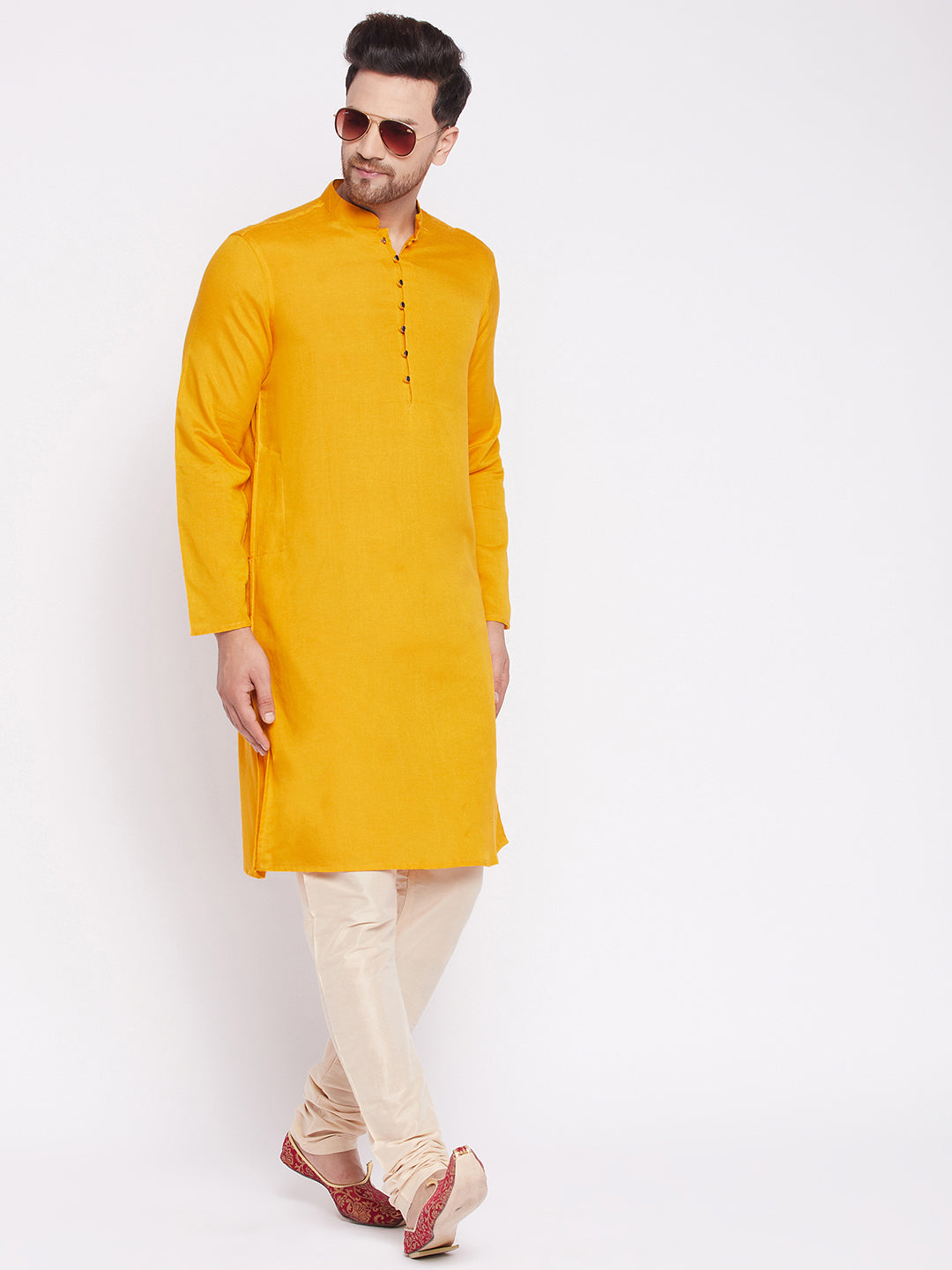 Men's Kurta with Slit Necklin
