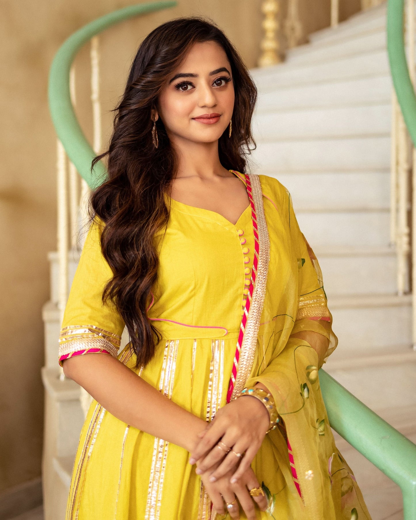 Women's Dhanyasri Handpainted Suit Set
