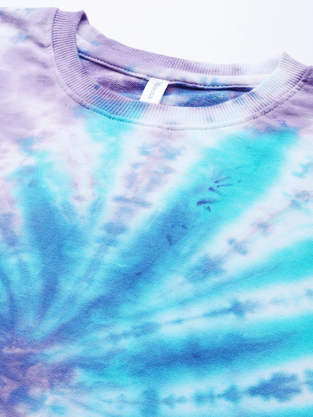 Women's Blue and Purple Mandla Tie Dye Sweatshirt