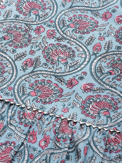 Women's Cotton Printed A-line Kurta Suit Set With Dupatta