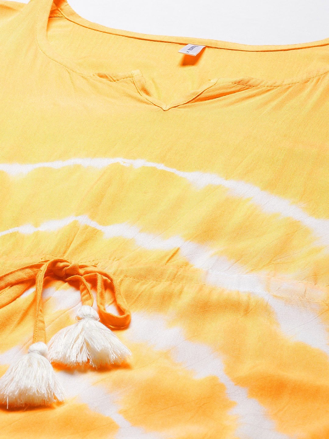 Women's Mustard Tie-Dye Kaftan Dress (1pc)