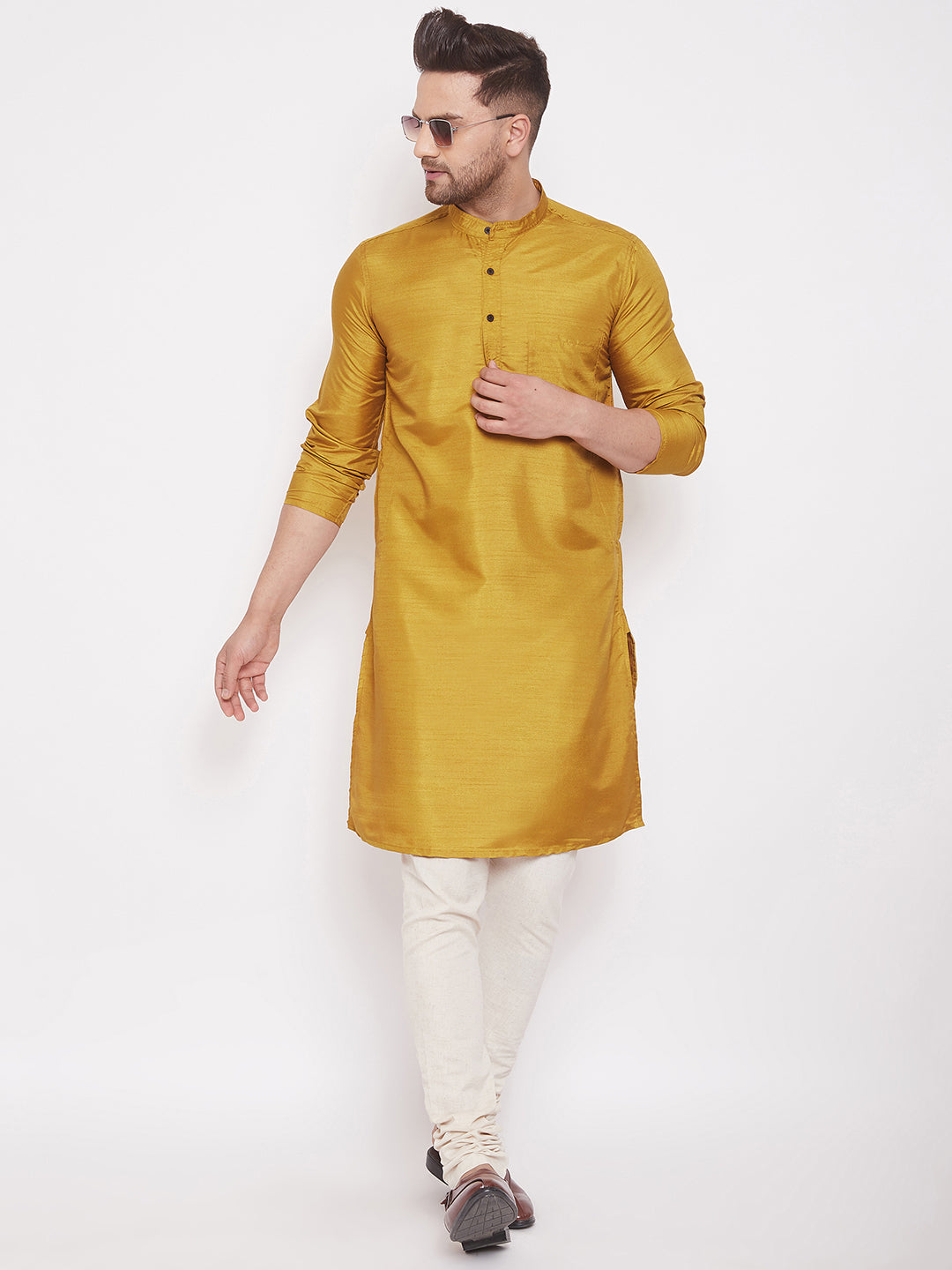 Men's Mustard Festive Kurta