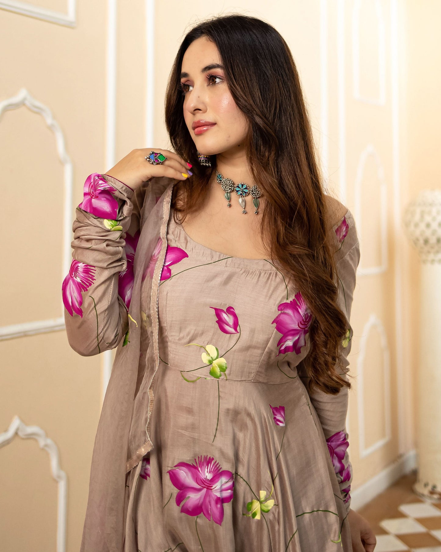Women's Brindha Handpainted Suit Set