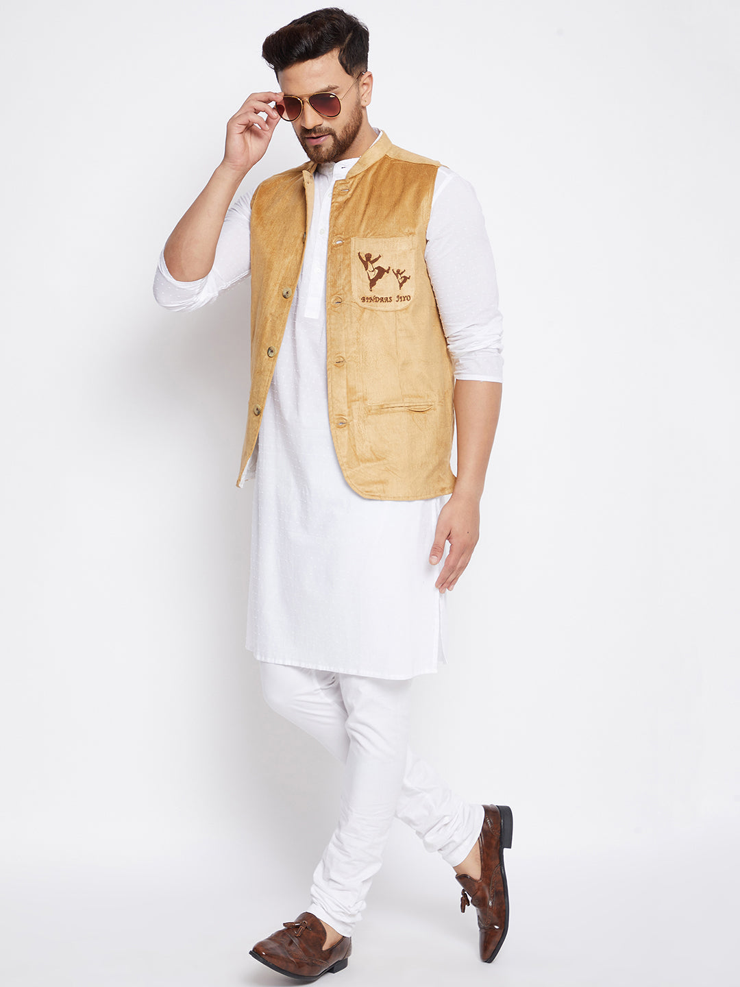 Men's Bindaas Jiyo Woven Design Jacket