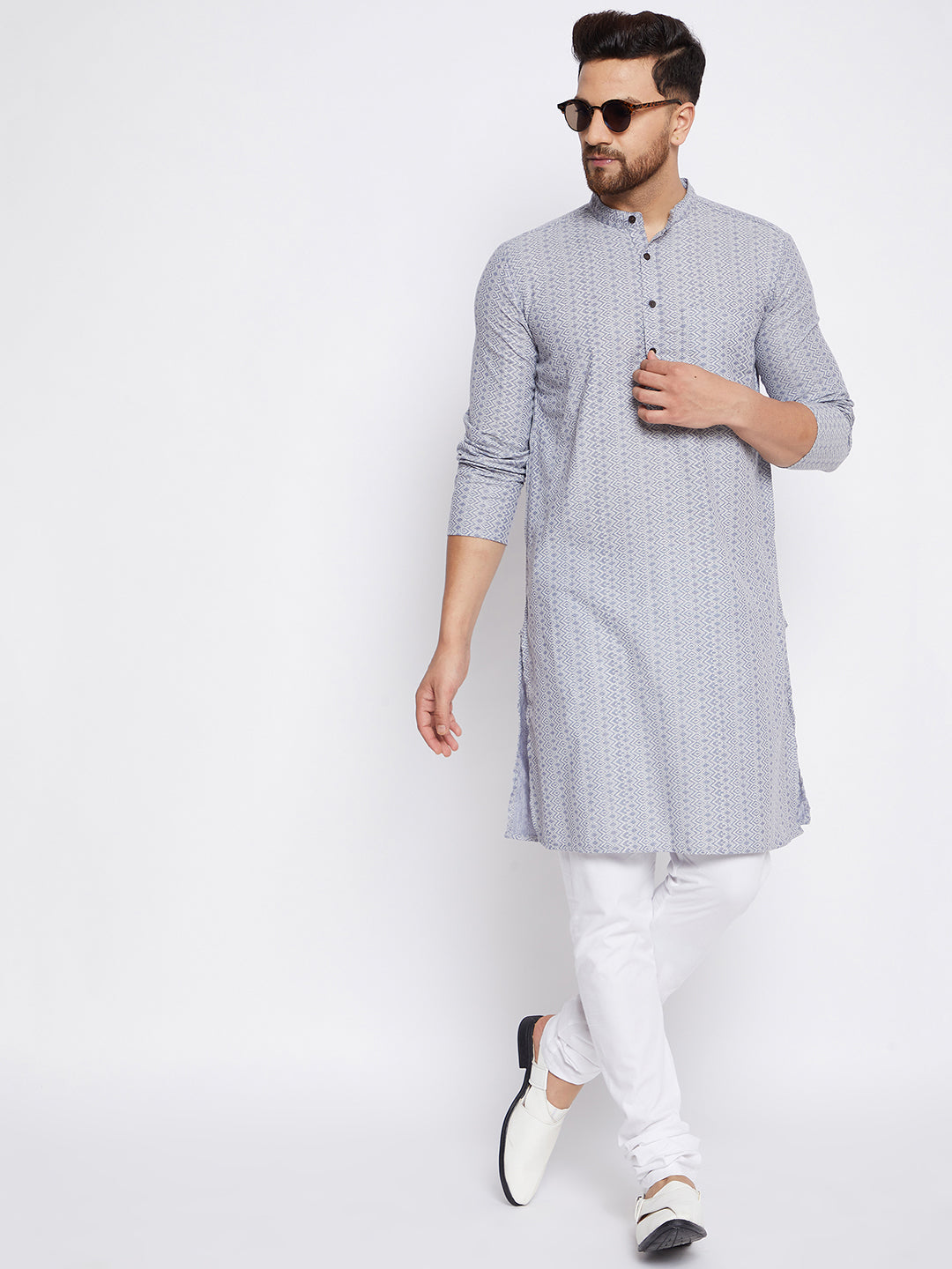 Men's Cotton Woven Design Kurta
