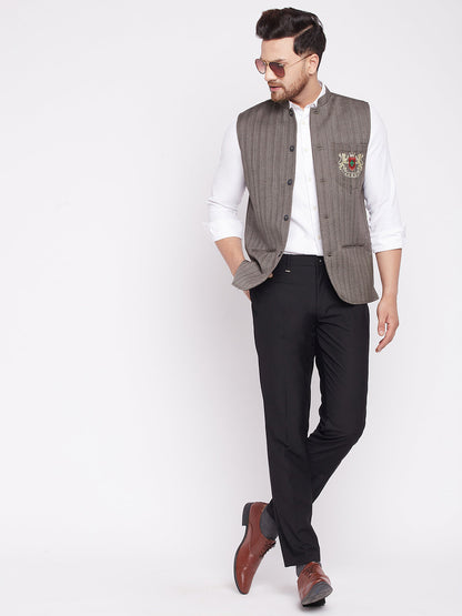 Men's Nehru Jacket With Welt Pocket