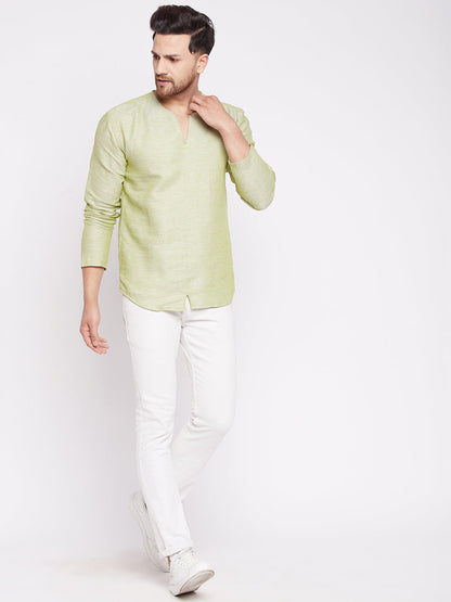 Men's Kurta with Slit Necklin