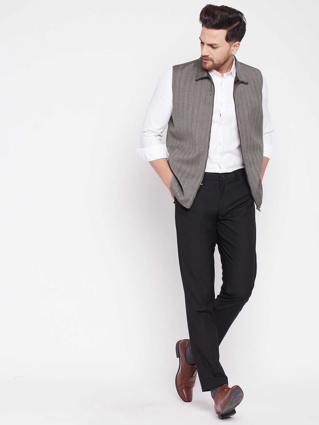 Men's Nehru Jacket With Welt Pocket