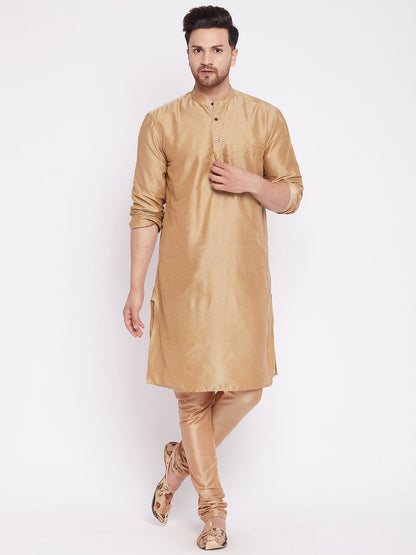 Men's Long Kurta with Band Colla