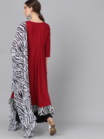 Women's  Zebra Printed Dupatta