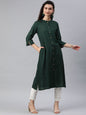 Women's Rayon Solid A-Line Kurta
