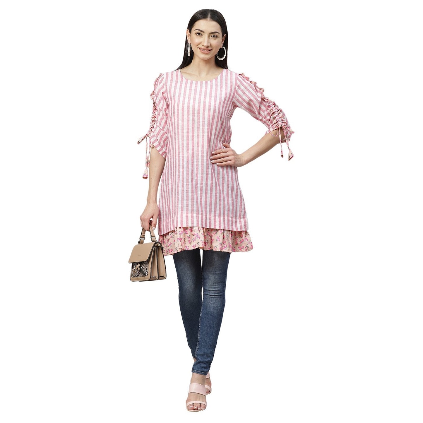Women  Cotton Printed Kurti by Myshka (