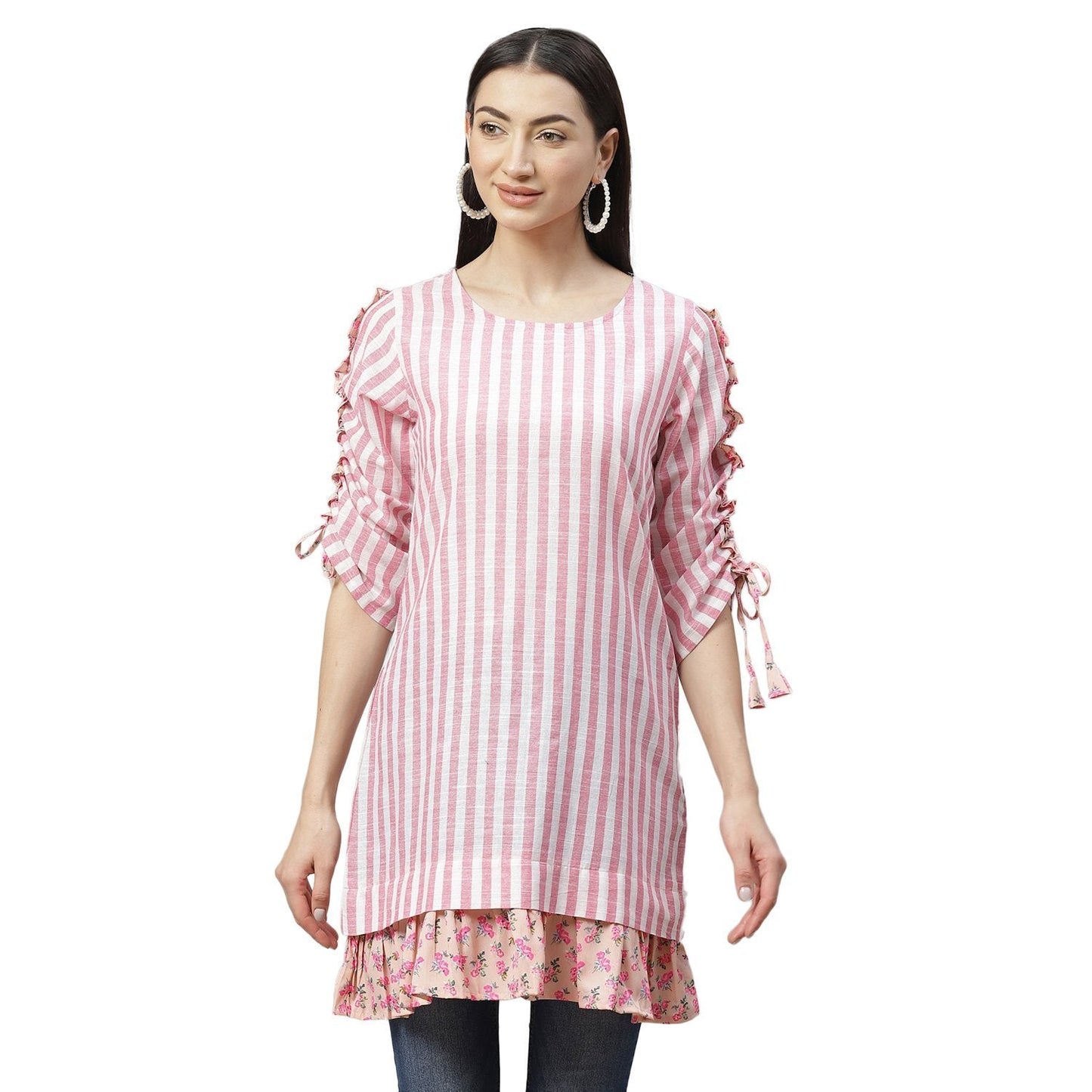 Women  Cotton Printed Kurti by Myshka (