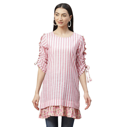 Women  Cotton Printed Kurti by Myshka (