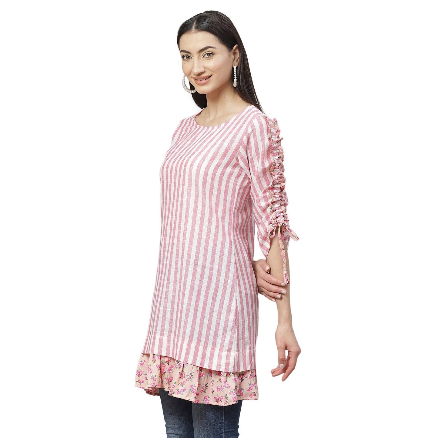 Women  Cotton Printed Kurti by Myshka (