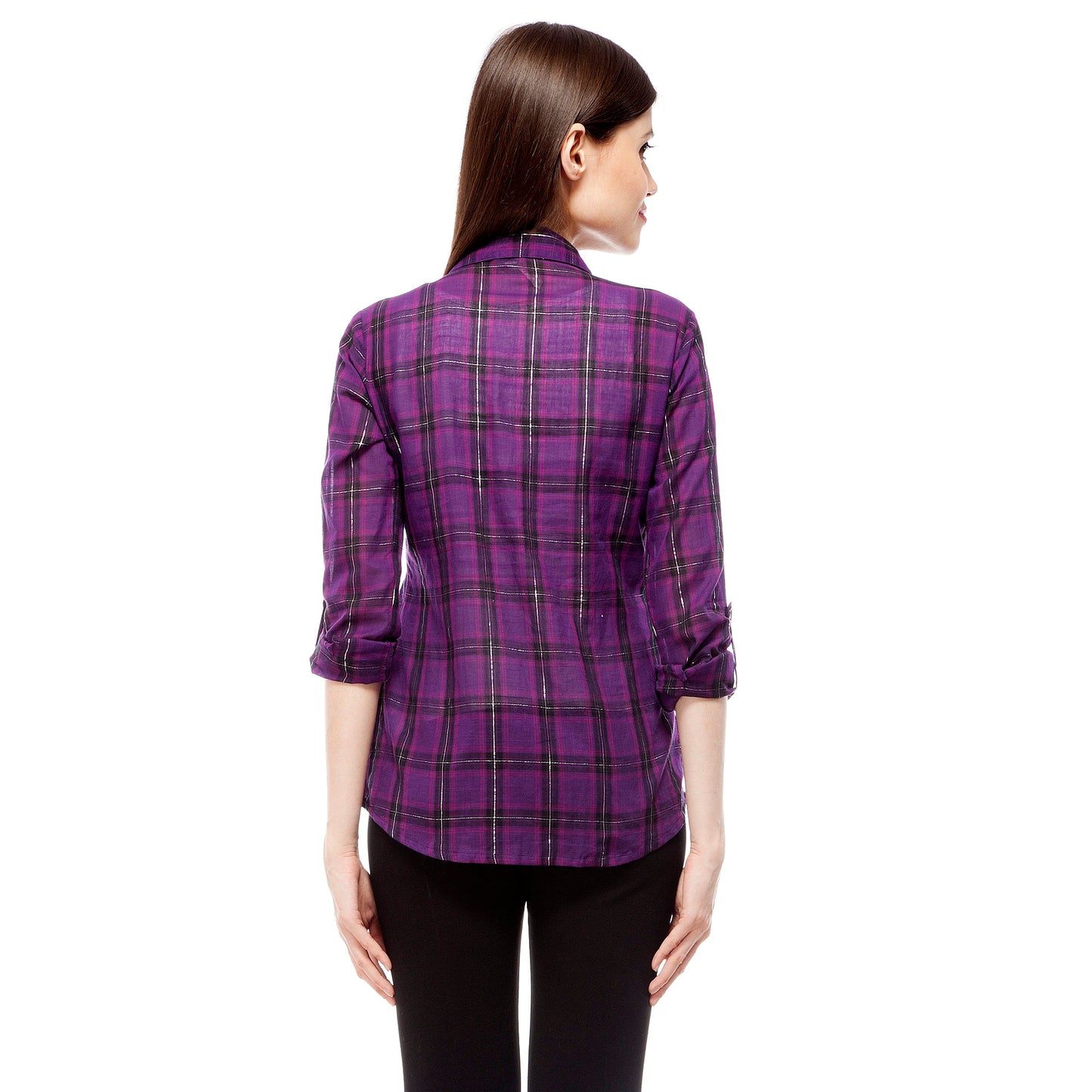 Women's Purple Check Shirt