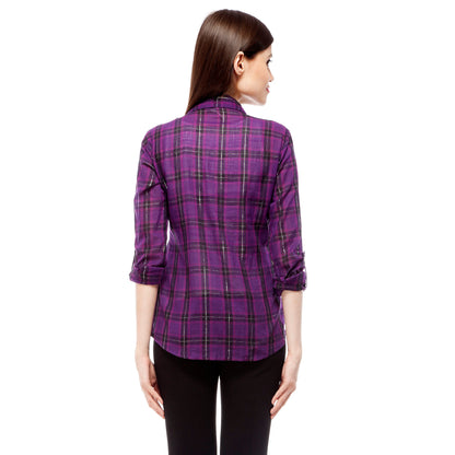 Women's Purple Check Shirt
