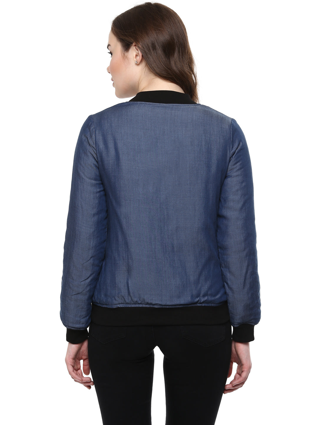 Women's  Tencel Denim Bomber Jacket
