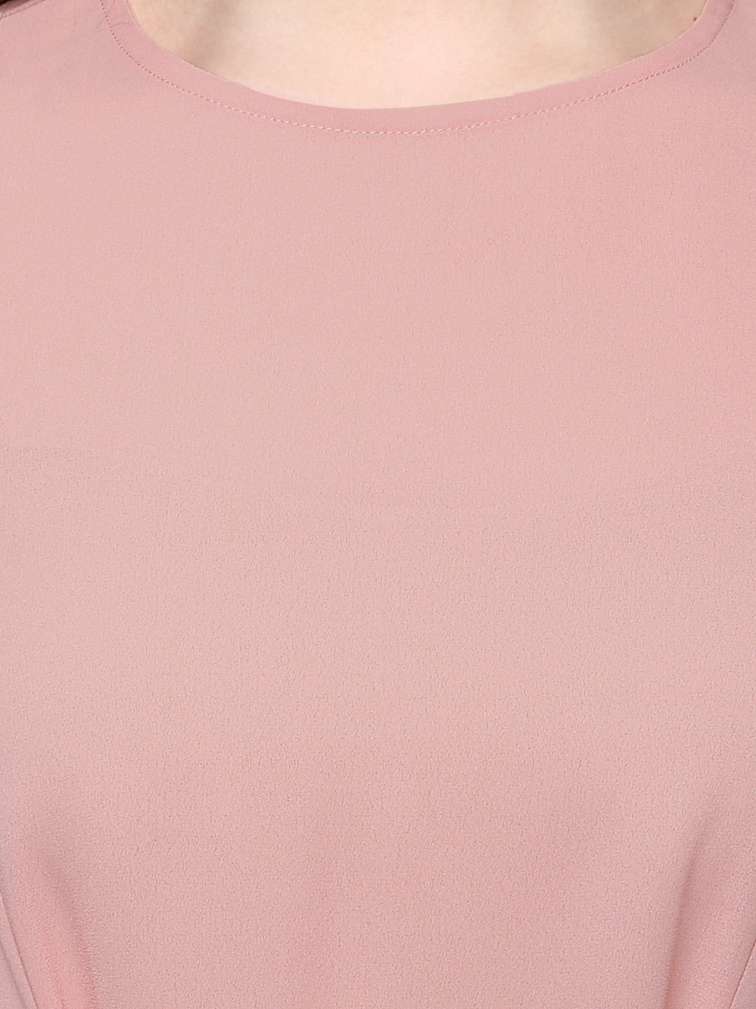 Women's  Pink Georgette Front Knot Top