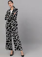Women's Printed Coat with Palazzos