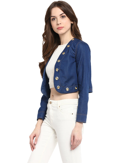 Women's  Denim Rivet Short Shrug