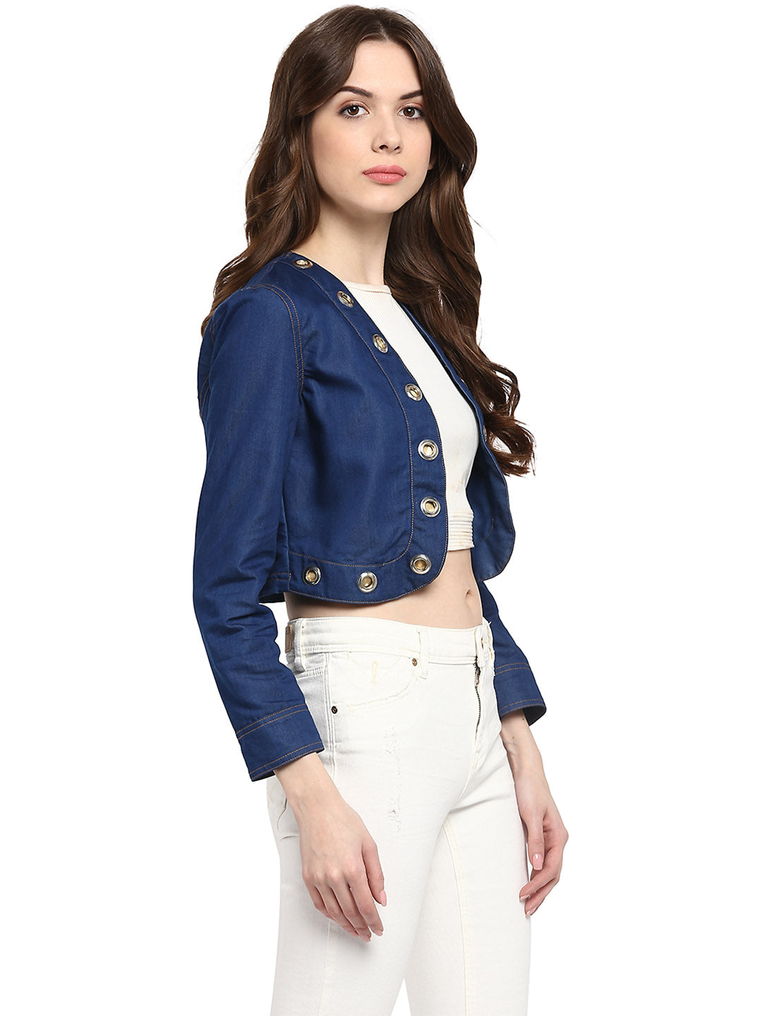 Women's  Denim Rivet Short Shrug