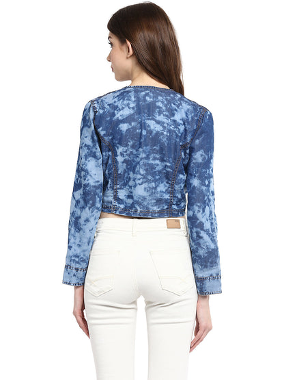 Women's  Denim Cloud effect Rivet Short Shrug