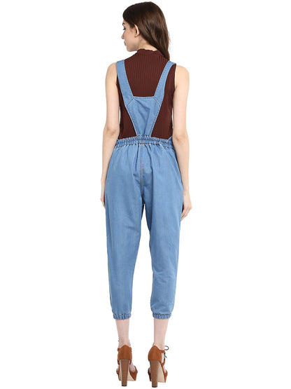 Women's  Light Blue Dungaree Pants