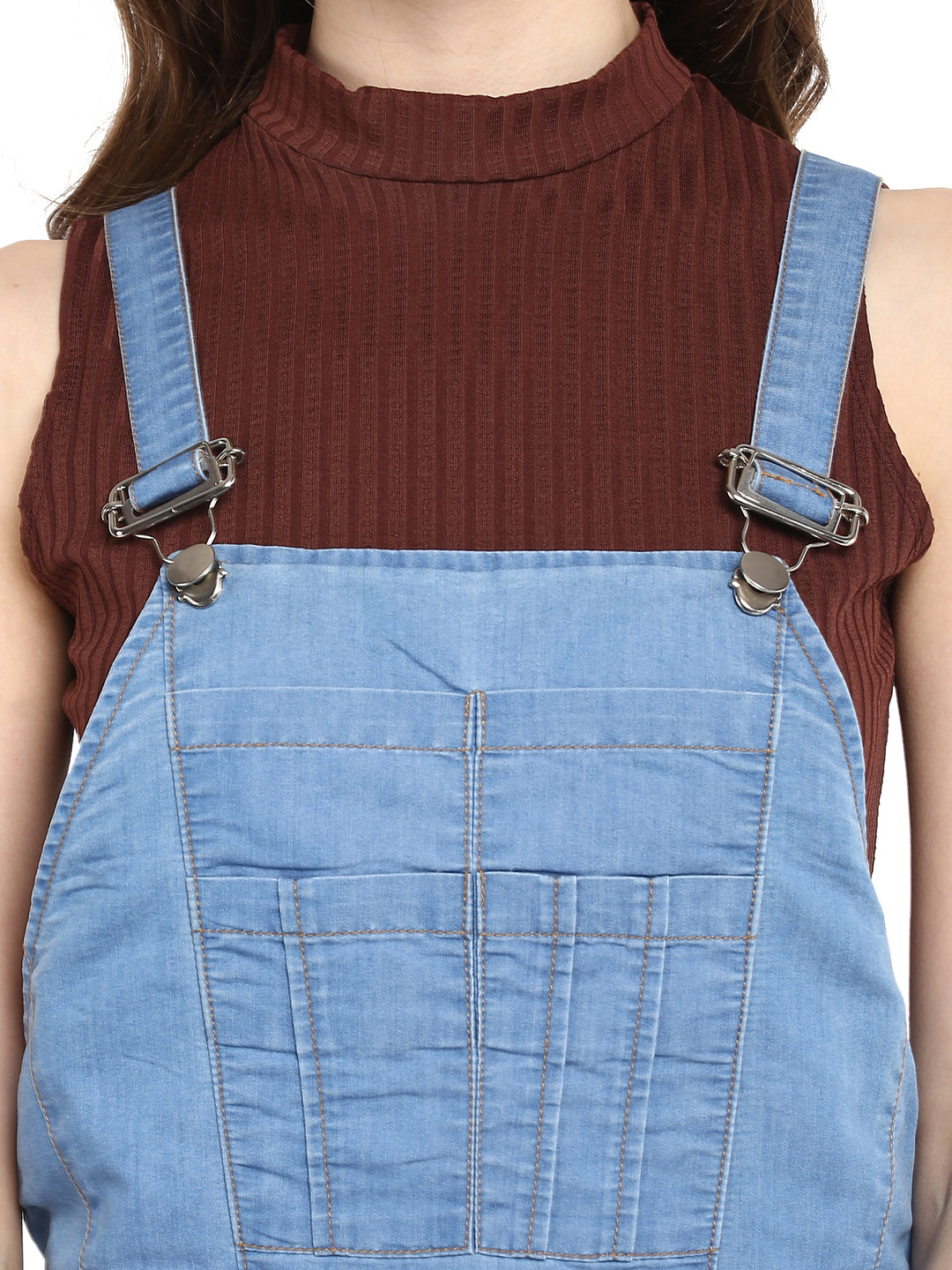 Women's  Light Blue Dungaree Pants
