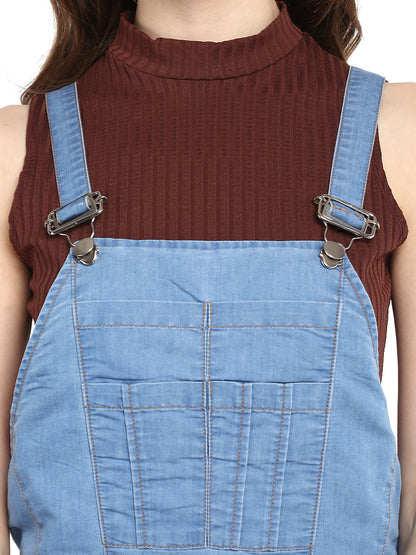 Women's  Light Blue Dungaree Pants