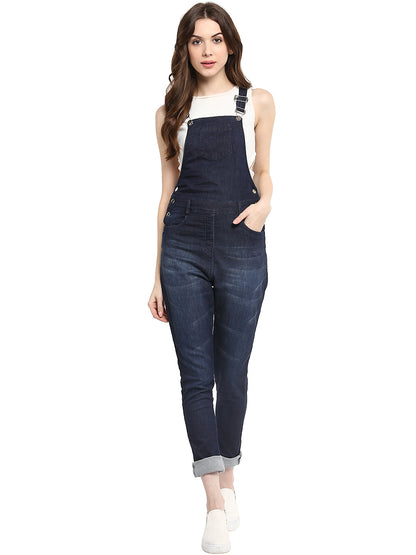 Women's  Navy Blue Dungaree Pants